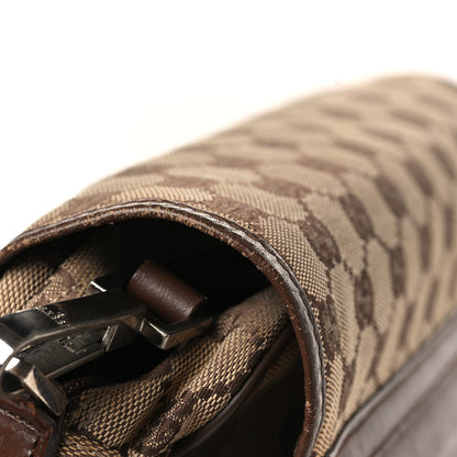 Gucci Monogram Flap Pocket Messenger Bag Beige Dark Brown 12 of 12