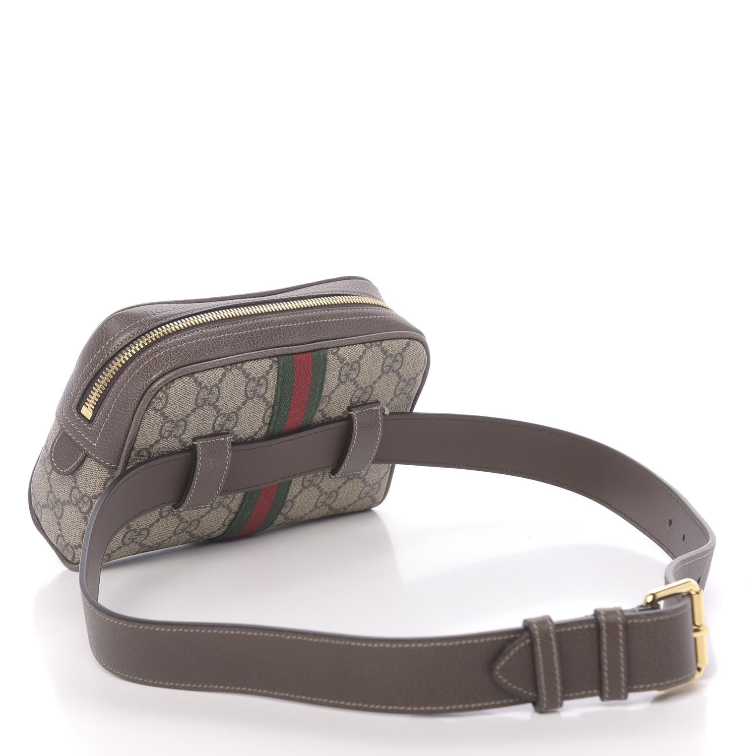 Gucci GG Supreme Monogram Web Small Ophidia Belt Bag 85 34 Dark Brown 3 of 11