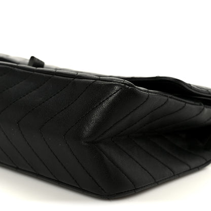Chanel Sheepskin Chevron Quilted 2.55 Reissue 225 Double Flap So Black 10 of 10