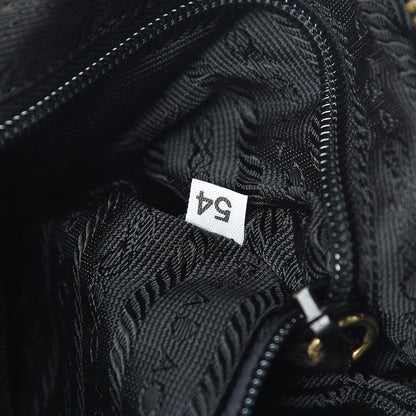 Prada Nylon Tessuto Impuntu Quilted Shoulder Bag Black 7 of 14