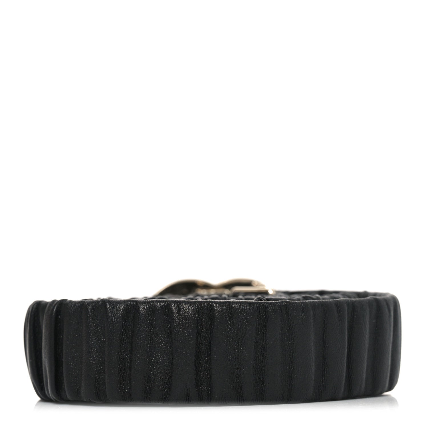 Chanel Lambskin Ruched CC Belt 80 32 Black 2 of 4
