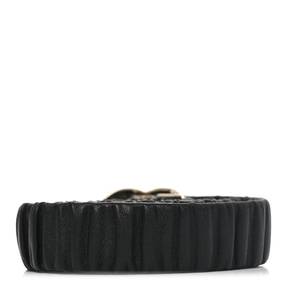 Chanel Lambskin Ruched CC Belt 80 32 Black 2 of 4