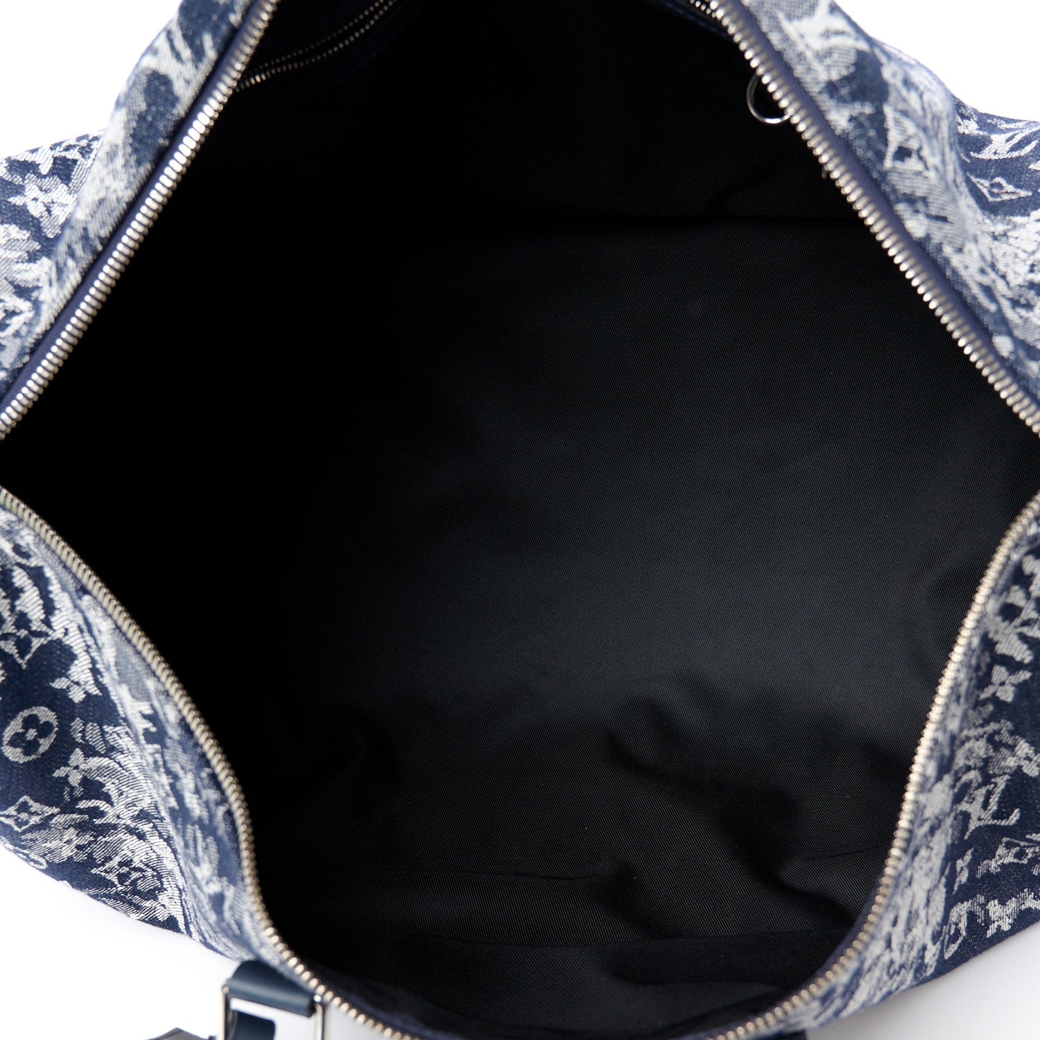 Louis Vuitton Monogram Tapestry Keepall Bandouliere 50 Bleu 4 of 10