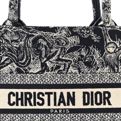 Christian Dior Canvas Embroidered Small Dioriviera Toile De Jouy Book Tote Blue 8 of 12