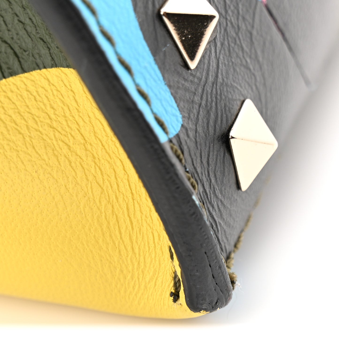 Nappa Canvas Camouflage Rockstud Soft Tote Green Multicolor