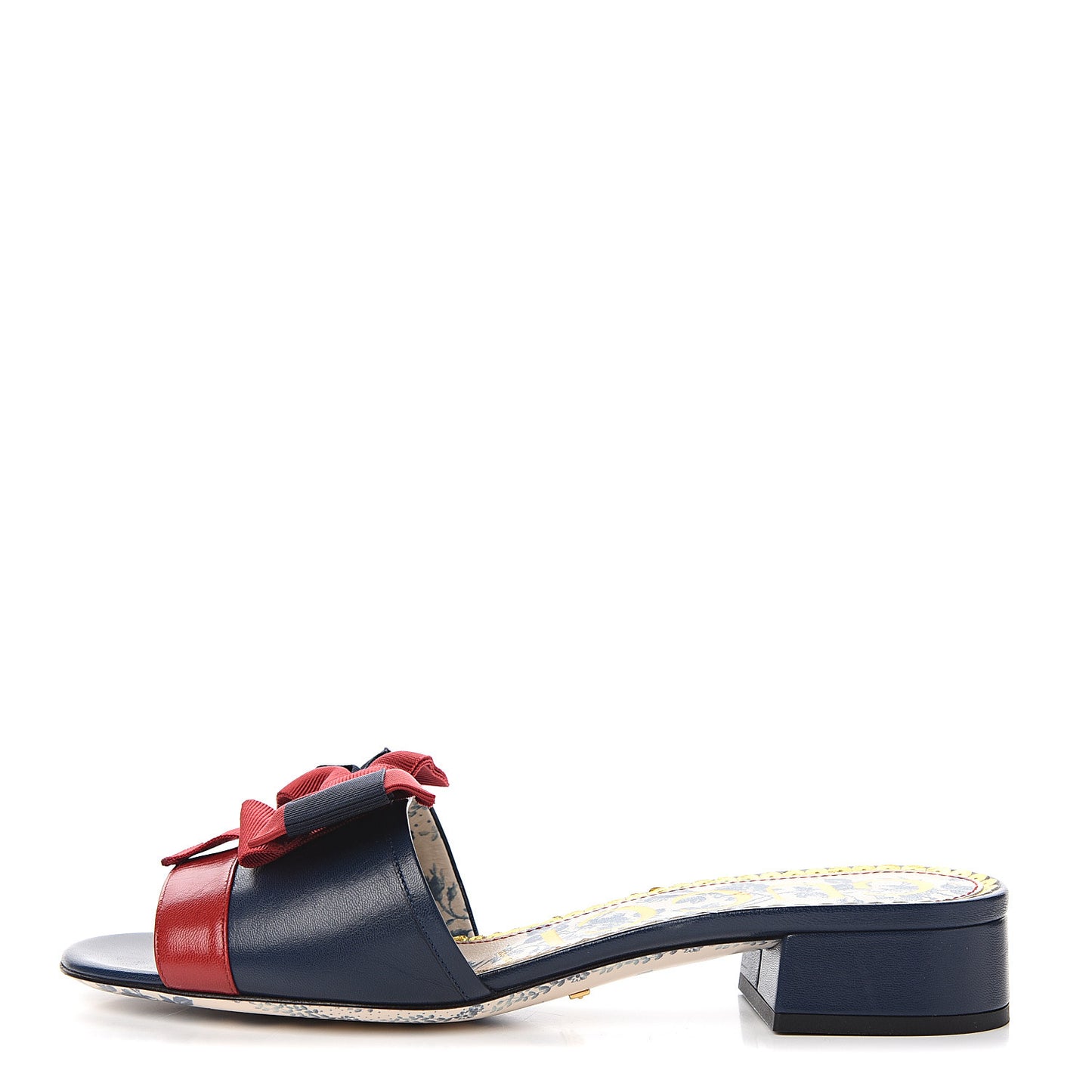 Malaga Kid Sackville Web Bow Slide Sandals 36.5 Navy