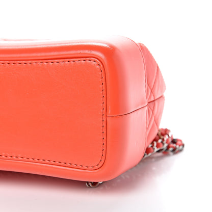 Chanel Aged Calfskin Quilted Small Gabrielle Backpack Orange 9 of 9