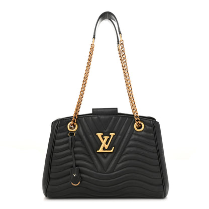 Louis Vuitton Calfskin New Wave Chain Tote Black 1 of 13