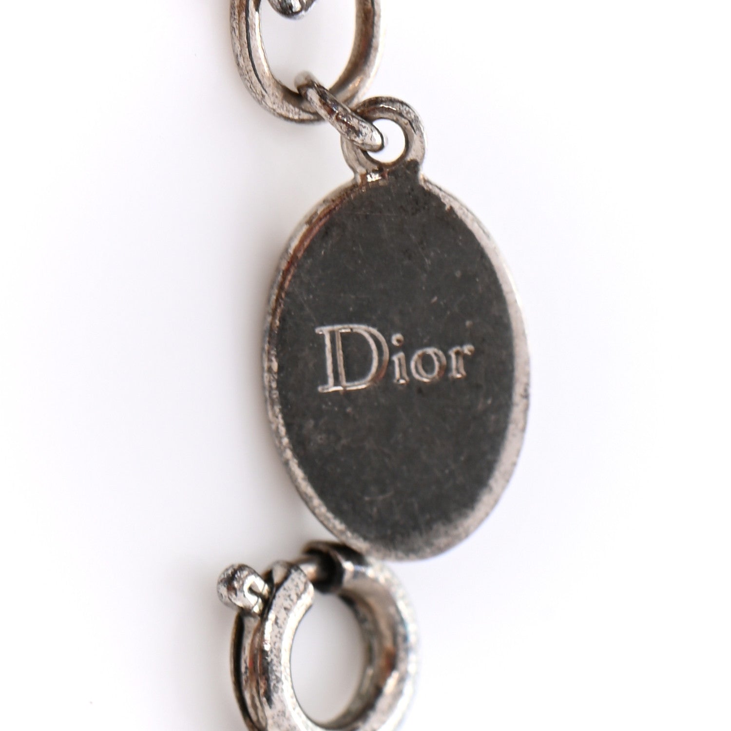 Christian Dior Crystal Logo Bracelet Silver 5 of 5