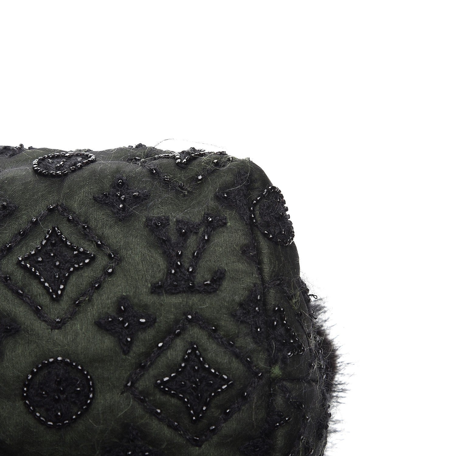 Louis Vuitton Mousseline Mink Lizard Beaded Demi Lune GM Vert 8 of 12