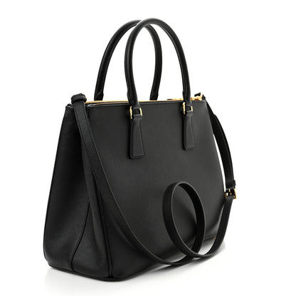 Prada Saffiano Medium Galleria Double Zip Tote Black 3 of 9