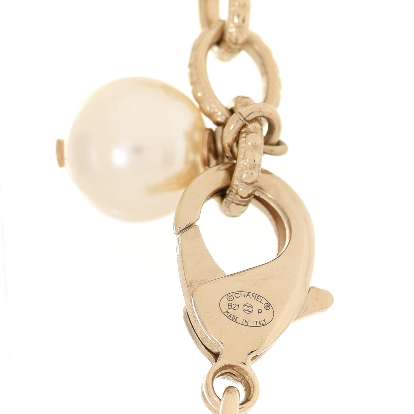 Pearl CC Coco Necklace Gold