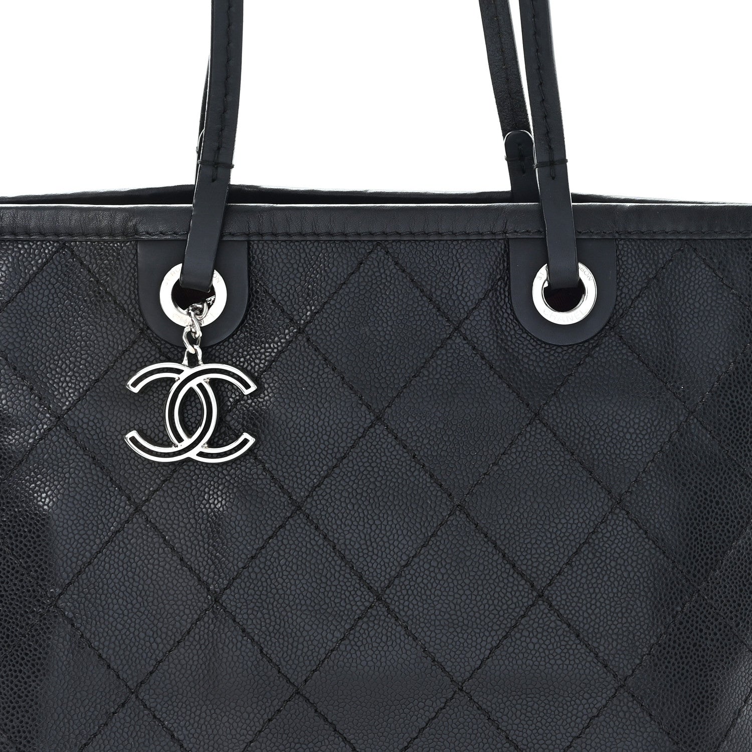 Chanel Grained Calfskin Shopping Fever Tote Black 8 of 10