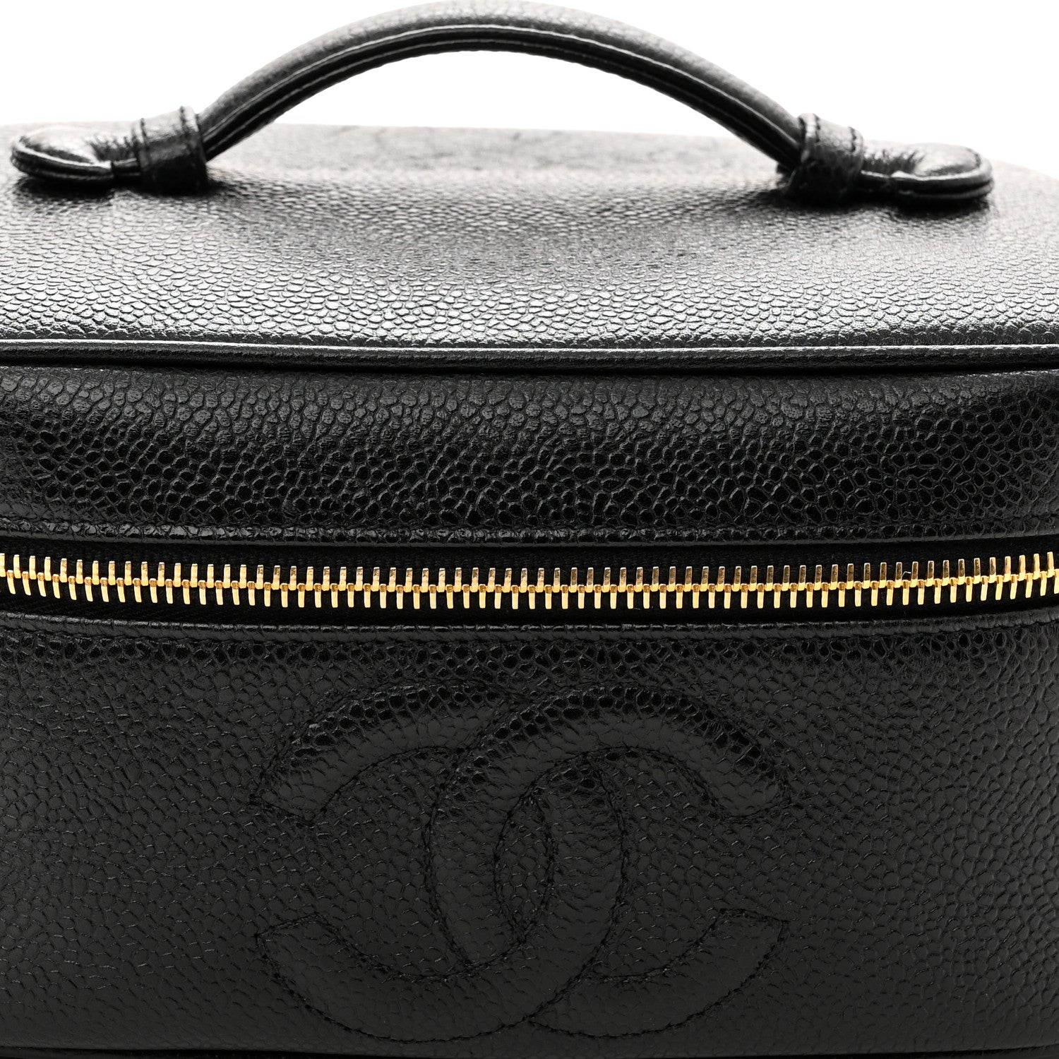 Chanel Caviar CC Vanity Cosmetic Case Black 9 of 11