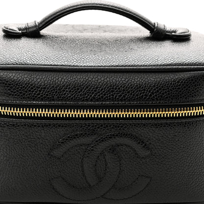 Chanel Caviar CC Vanity Cosmetic Case Black 9 of 11