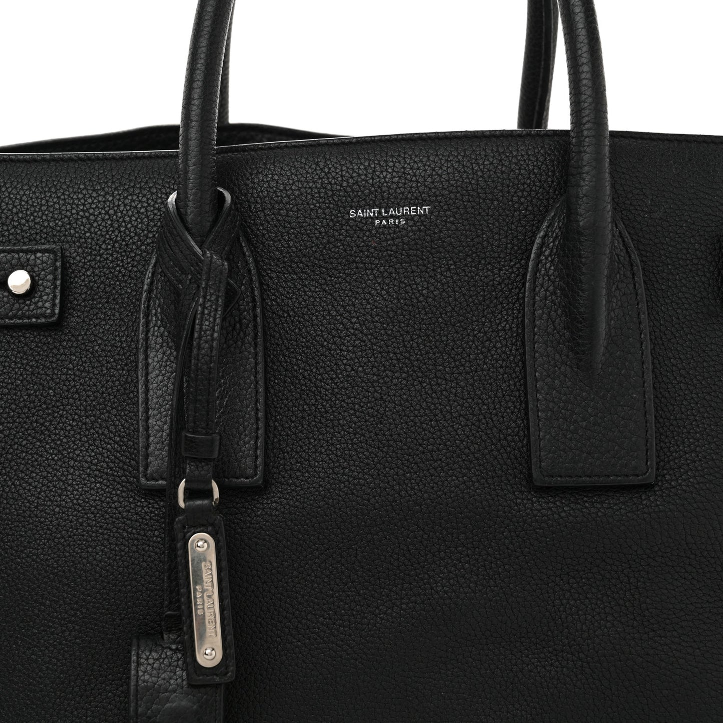 Grained Calfskin Medium Souple Sac De Jour Black