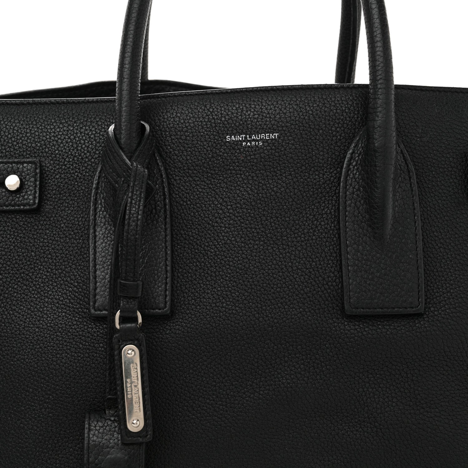 Saint Laurent Grained Calfskin Medium Souple Sac De Jour Black 11 of 20