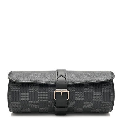 Louis Vuitton Damier Graphite 3 Watch Travel Case 1 of 9