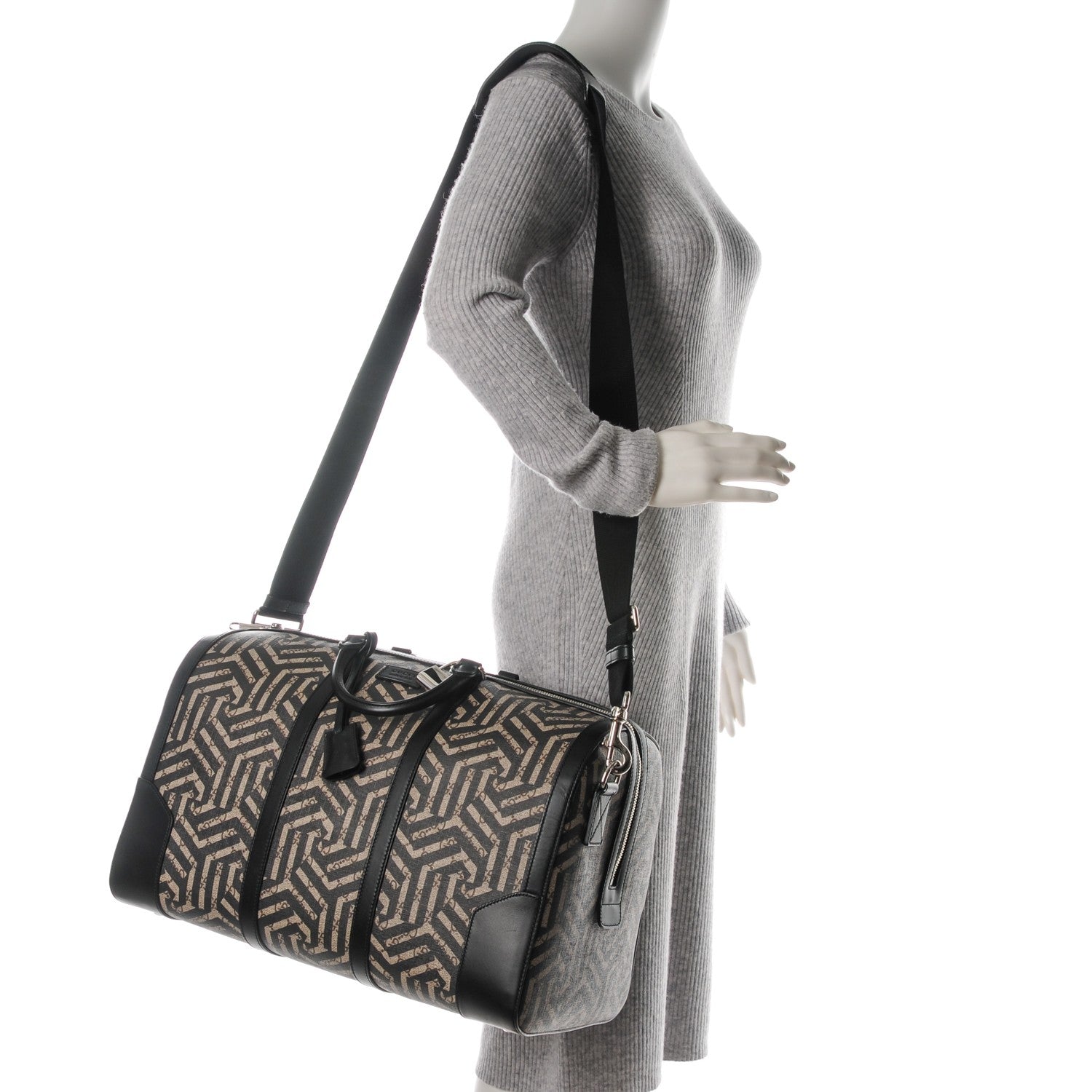 Gucci GG Supreme Monogram Caleido Medium Duffle Black 2 of 7