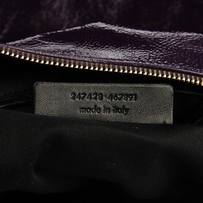 Saint Laurent Patent Large Multy Hobo Purple 6 of 7