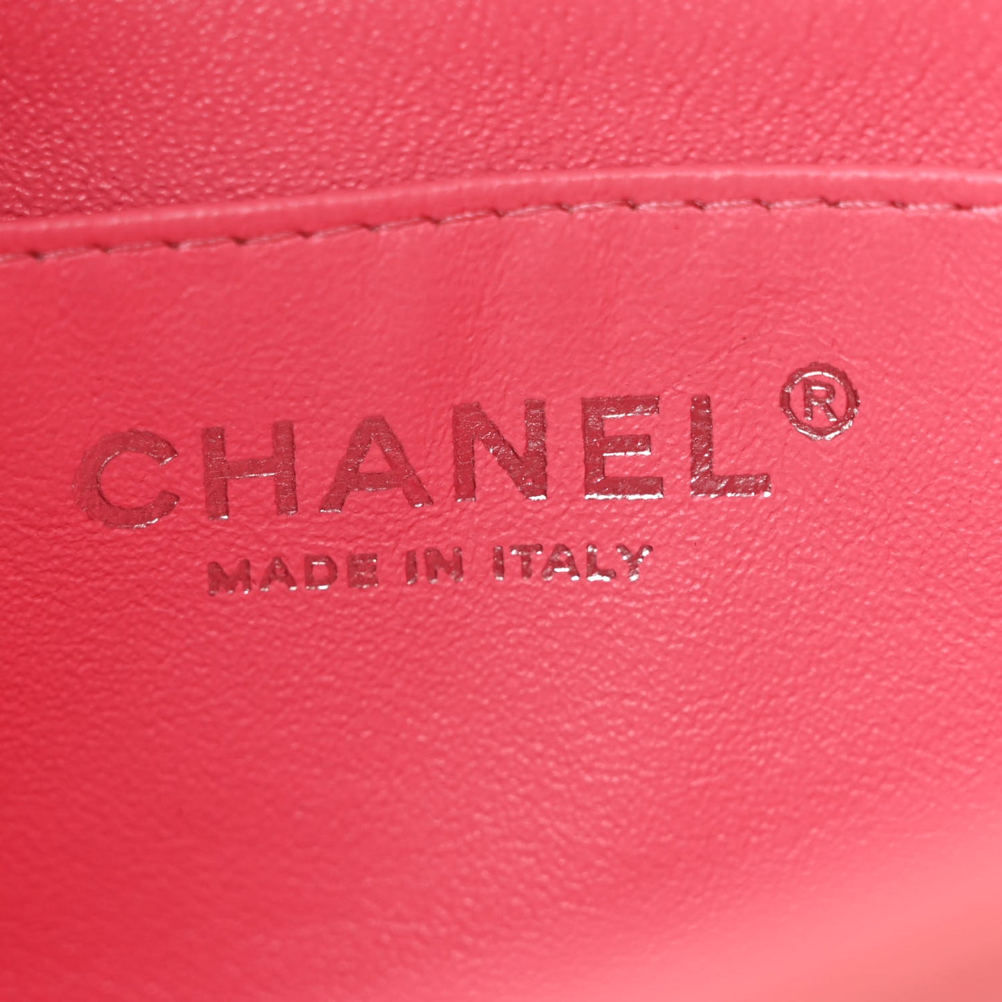 Patent Calfskin Quilted Mini Rectangular Flap Pink