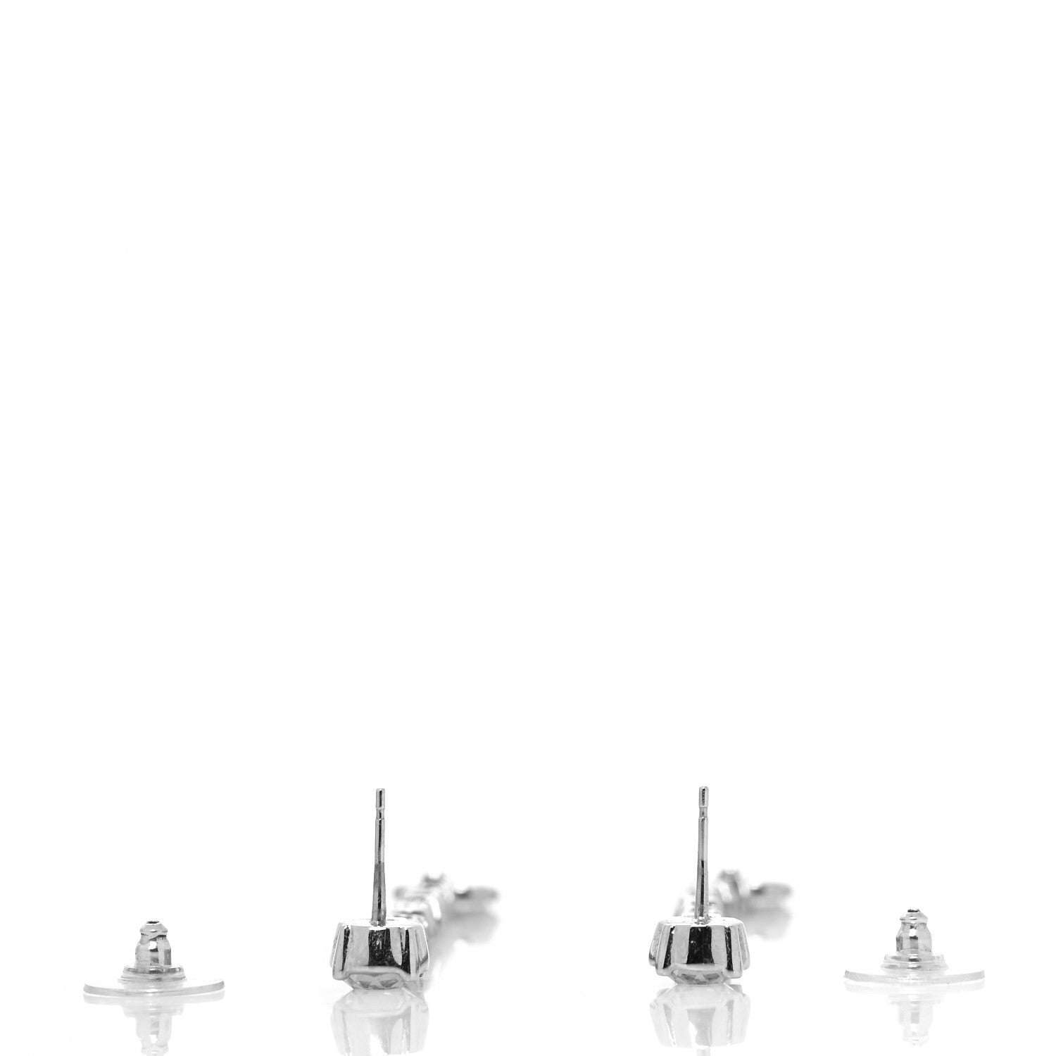 Chanel Crystal Starfall Drop Long CC Earrings Silver 3 of 4