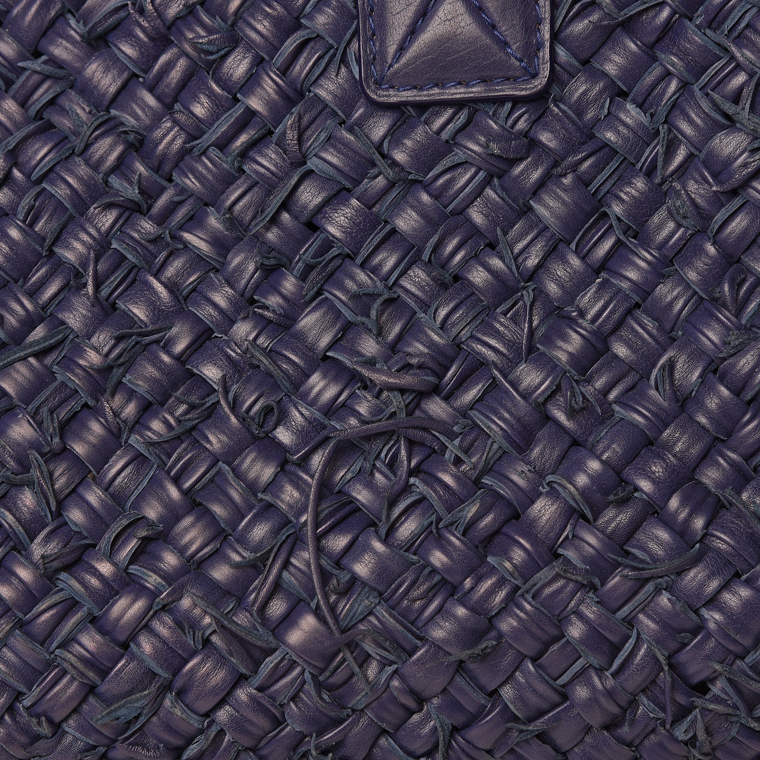 Bottega Veneta Chevre Intrecciato Fringe Netted Medium Cabat Tote Blue 20 of 21