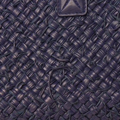 Bottega Veneta Chevre Intrecciato Fringe Netted Medium Cabat Tote Blue 20 of 21