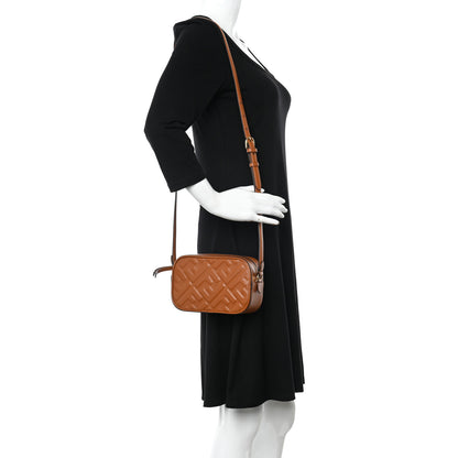 Fendi Vitello Epoque FF Embossed Camera Case Brandy 2 of 13