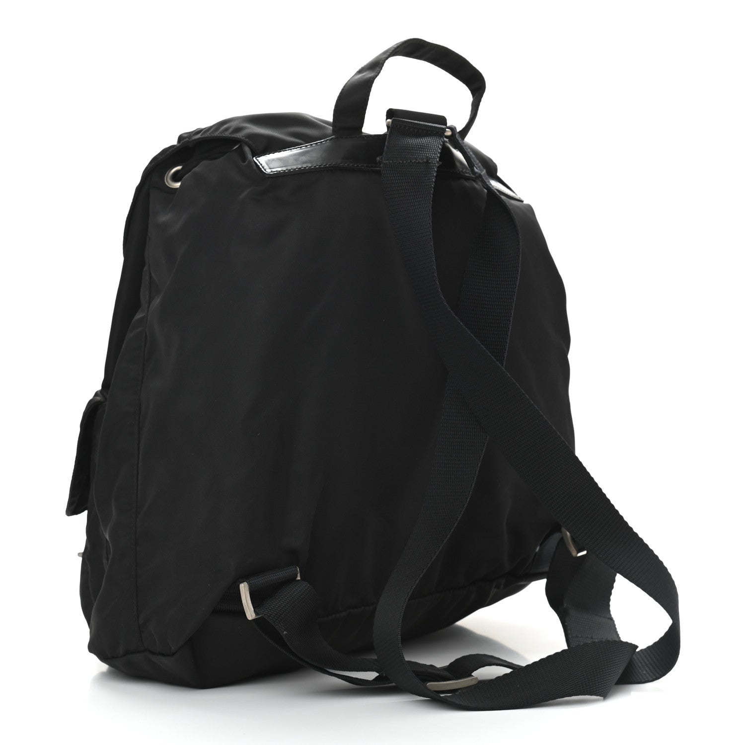 Prada Tessuto Nylon Saffiano Medium Backpack Black 3 of 9