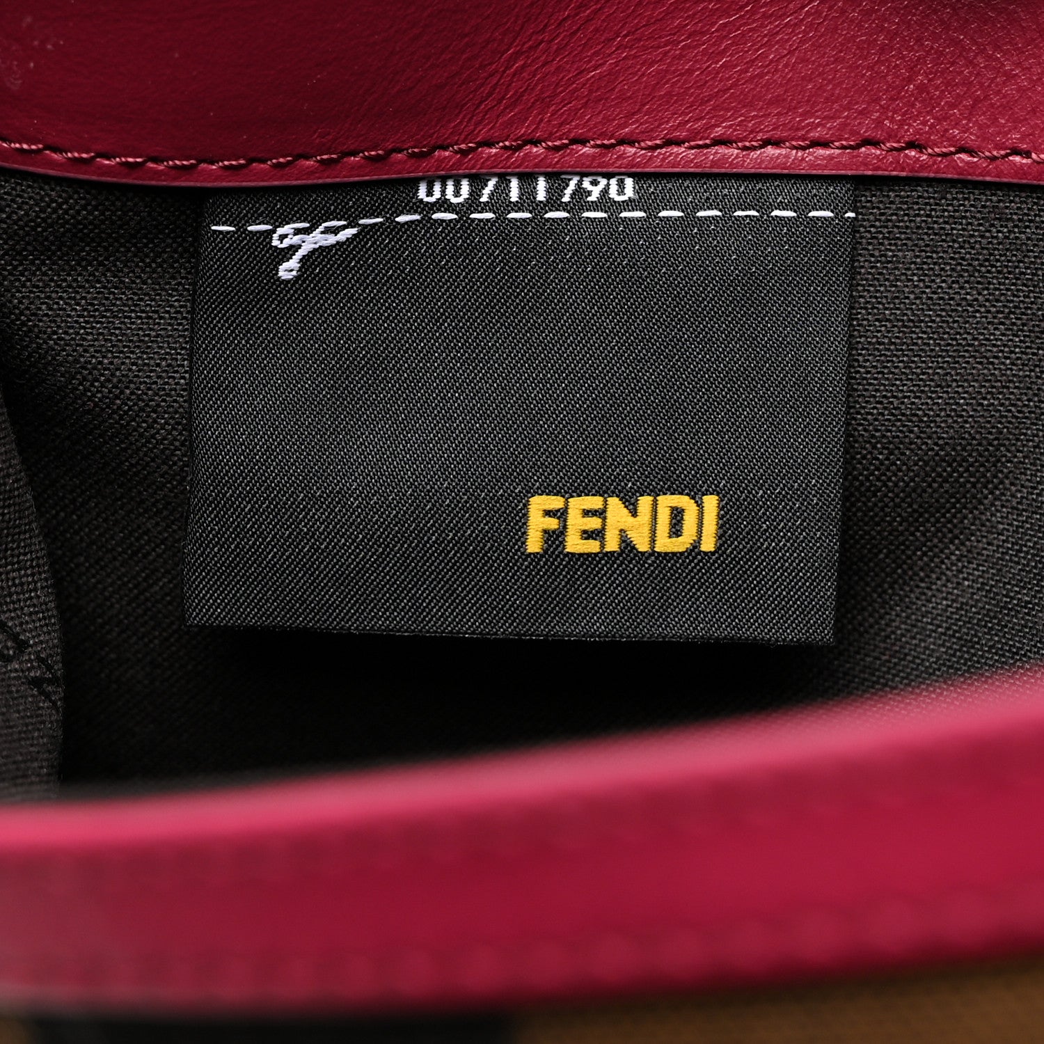 Fendi Pequin Vitello Large Chameleon Envelope Clutch Tobacco Amarena 9 of 11