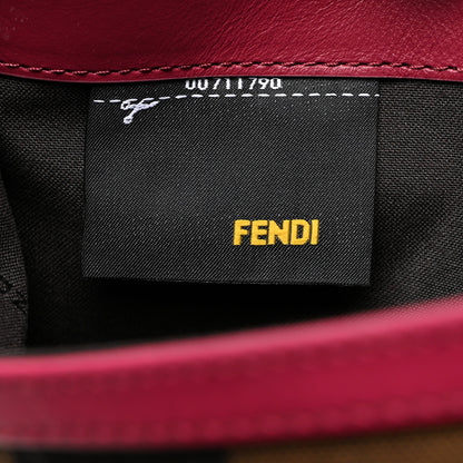 Fendi Pequin Vitello Large Chameleon Envelope Clutch Tobacco Amarena 9 of 11