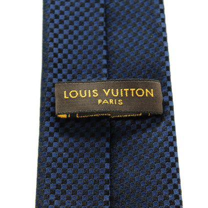 Louis Vuitton Damier Mens Neck Tie Blue 3 of 5