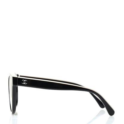 Chanel Acetate CC Butterfly Sunglasses 5414 Black Beige 3 of 9