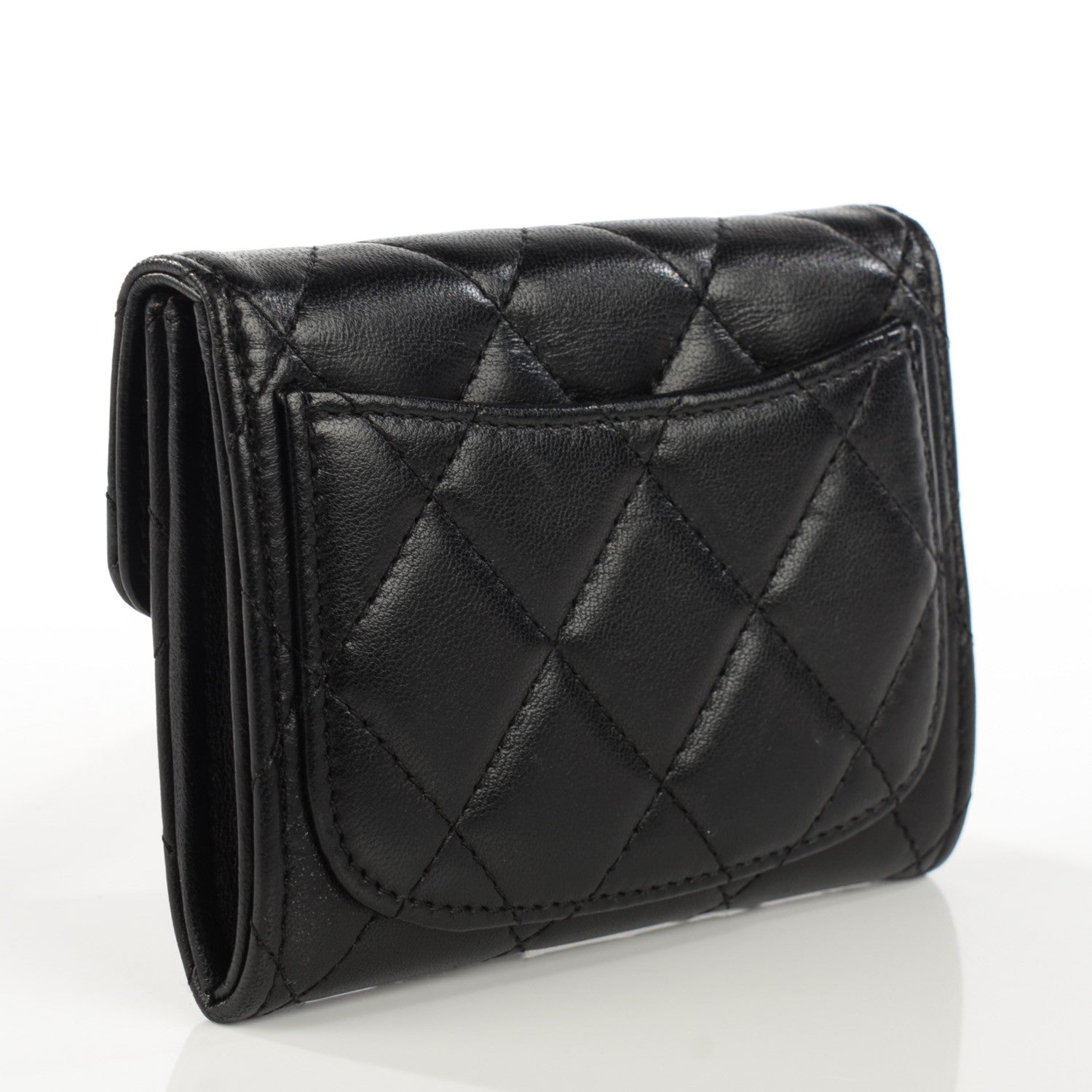 Chanel Lambskin Quilted Coin Purse Black 3 of 7