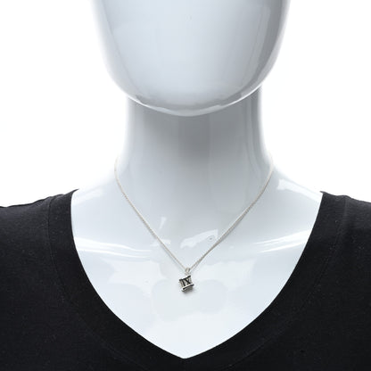 Tiffany Sterling Silver Atlas Cube Pendant Necklace 2 of 4