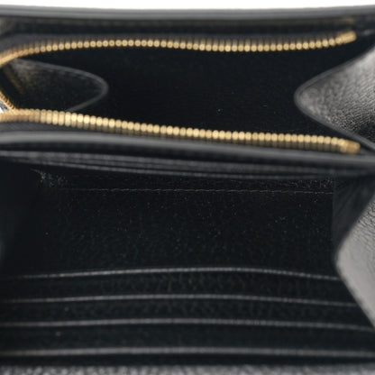 Gucci Dollar Calfskin GG Supreme Monogram Medium GG Marmont Wallet Black Beige Ebony 5 of 9