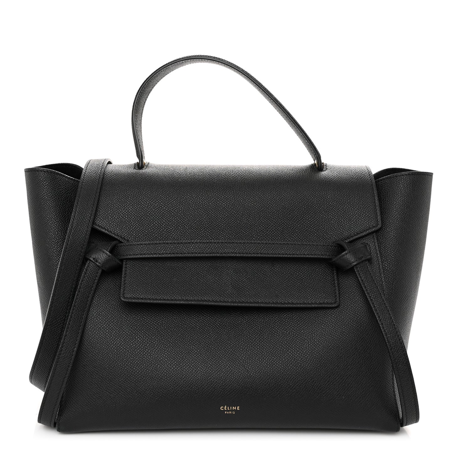 Grained Calfskin Mini Belt Bag Black