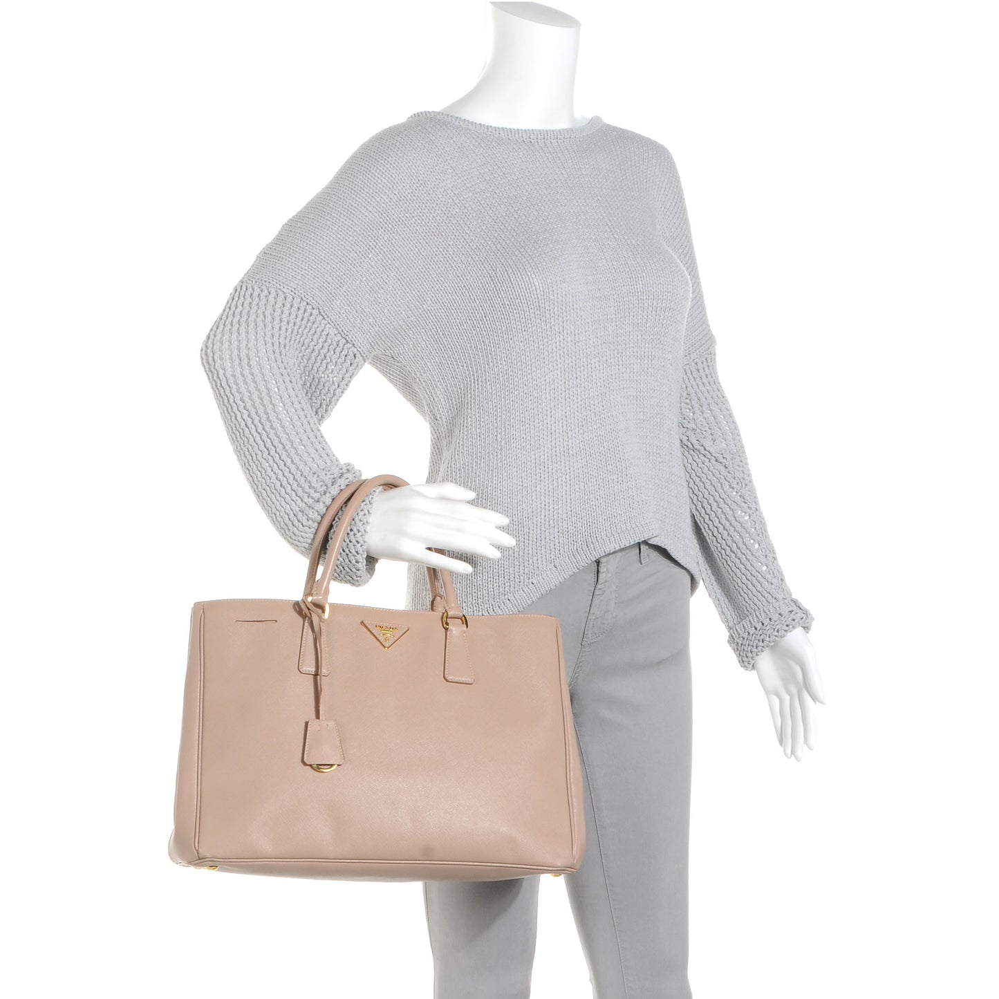 Saffiano Lux Large Tote Cammeo
