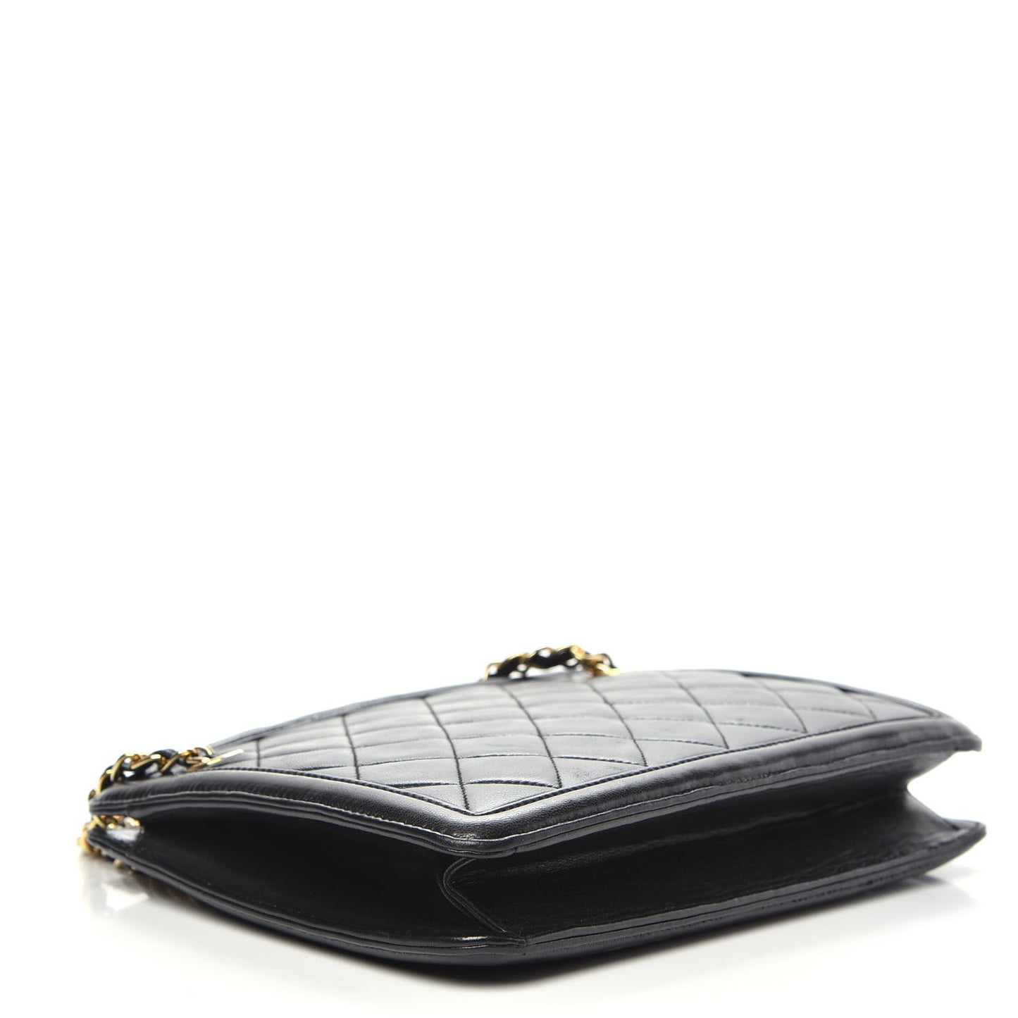 Lambskin Quilted Tassel Bag Black