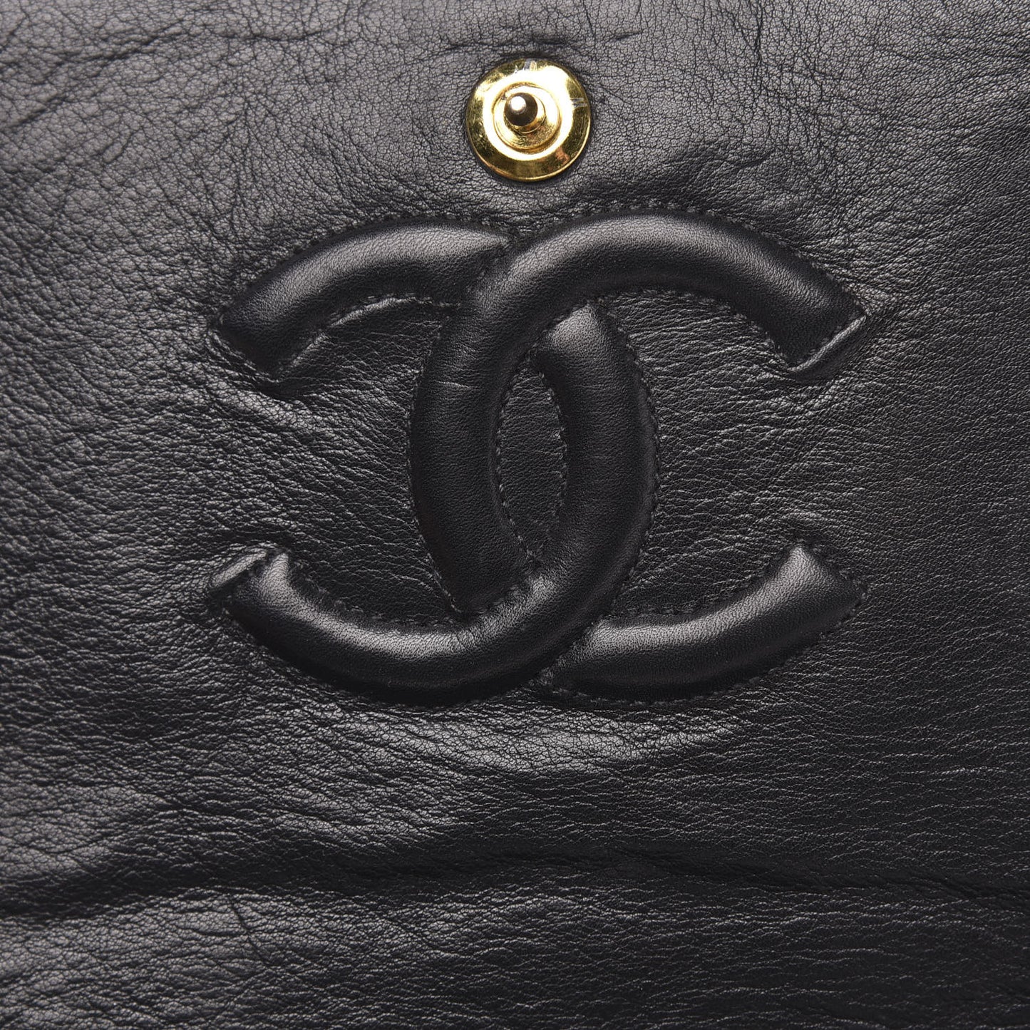 Lambskin Quilted Small Single Flap Black
