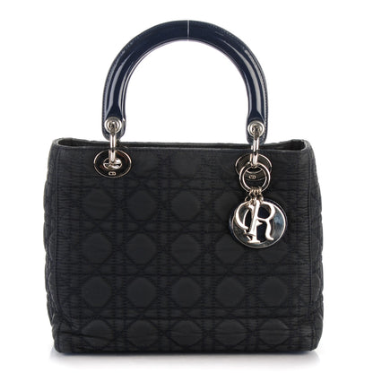 Christian Dior Nylon Cannage Medium Lady Dior Navy 1 of 8