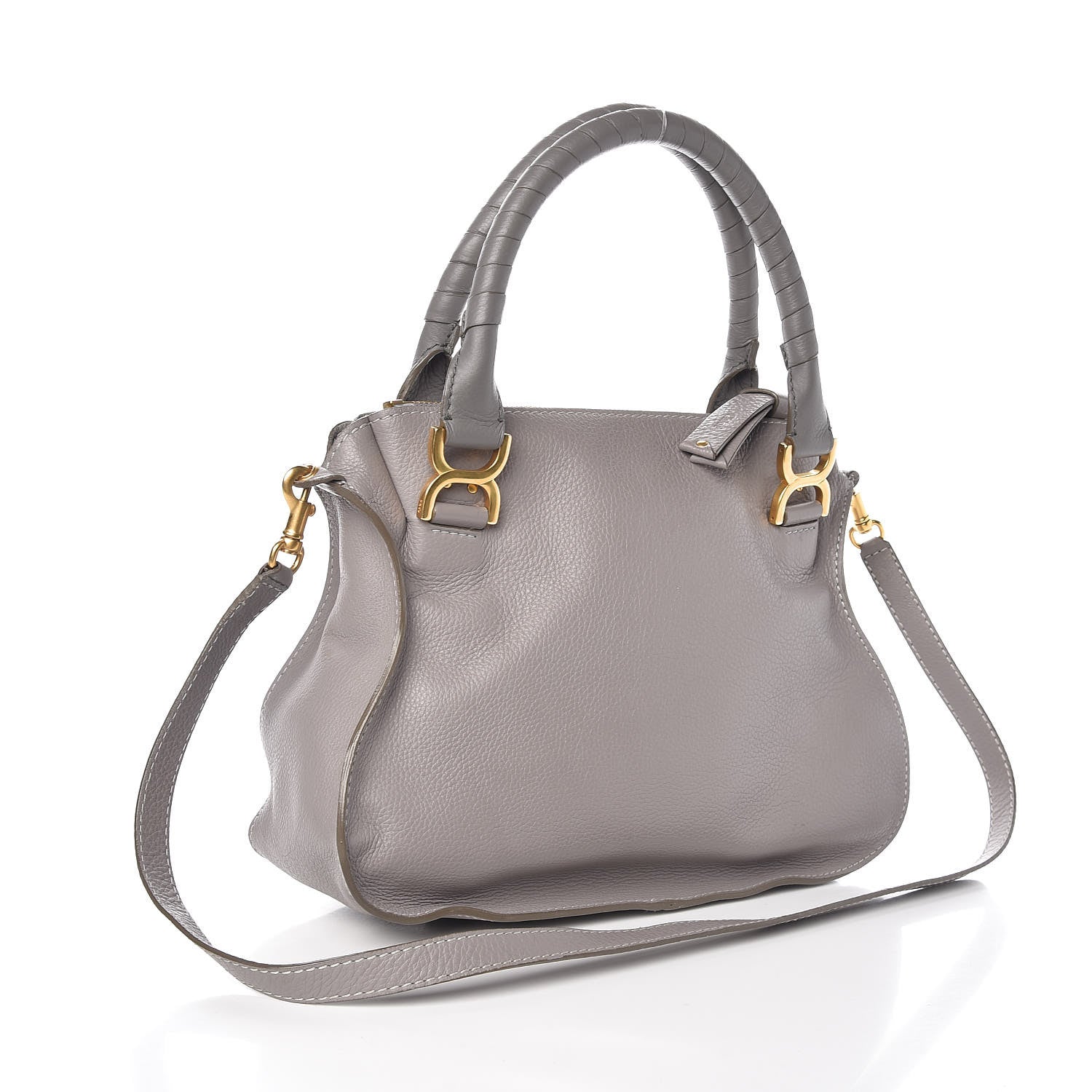 Chloe Calfskin Medium Marcie Satchel Cashmere Grey 3 of 8