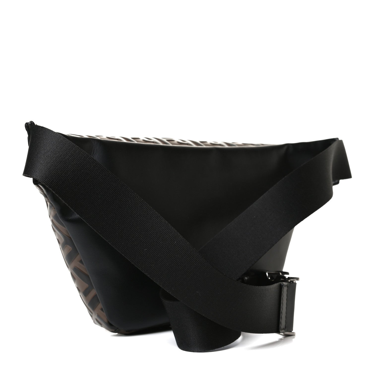 Fendi Vitello Century Bi-Color FF 1974 Embossed Belt Bag Maya Black 3 of 13