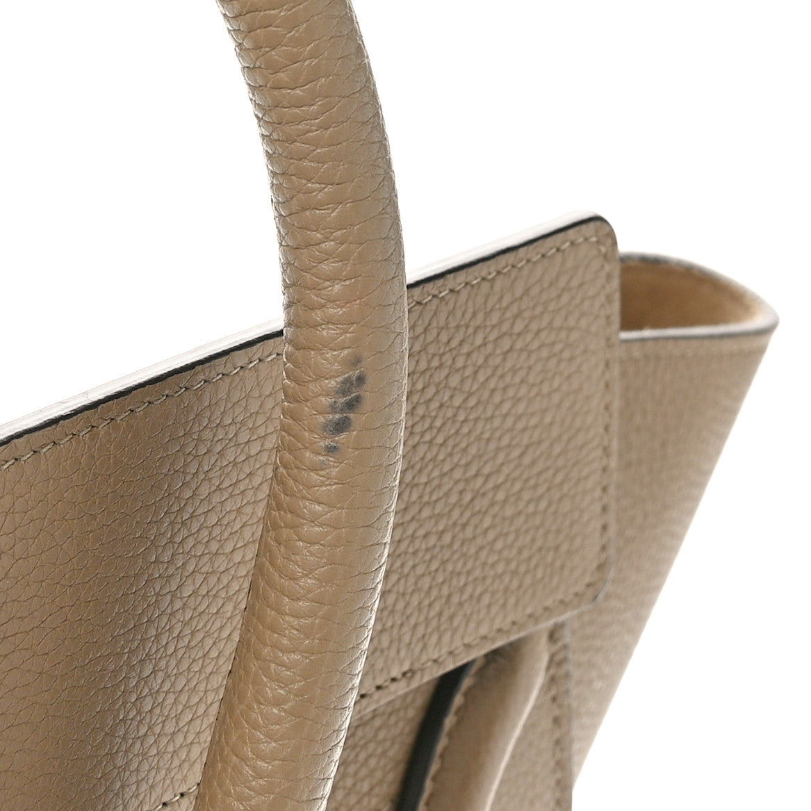 Drummed Calfskin Mini Luggage Dune