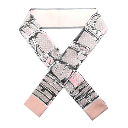 Louis Vuitton Silk Monogram Trunks Bandeau Rose Poudre 1 of 4