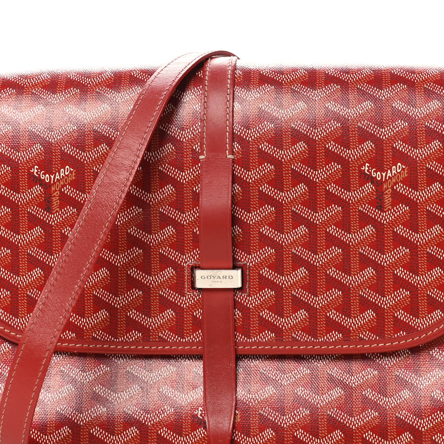 Goyardine Belvedere II MM Messenger Bag Red