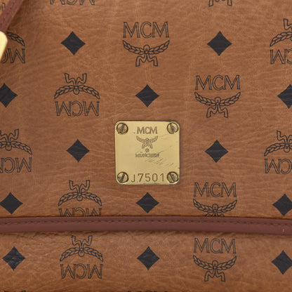 MCM Visetos Small Flap Shoulder Bag Cognac 9 of 14