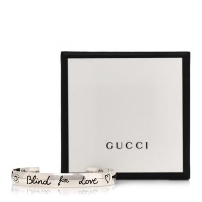 Gucci Sterling Silver Blind for Love Cuff Bracelet 4 of 4