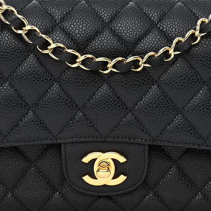 Chanel Caviar Quilted Medium Double Flap Black 8 of 11